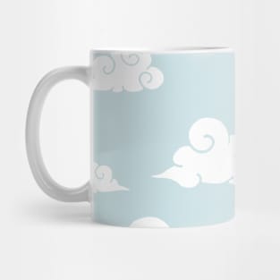 Blue sky with cloud print Mug